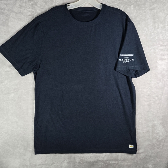 Vuori Strato Tech Short Sleeve Shirt  Mens Large L Blue Gym Casual Madison Club - Picture 1 of 7